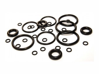 O-rings and sealing elements in assorted sections